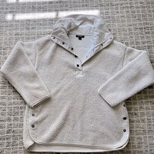 Chaps oversized sherpa pullover, size small